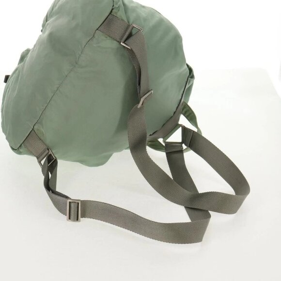 PRADA Backpack Nylon Green Silver Auth 143502 - Picture 8 of 16